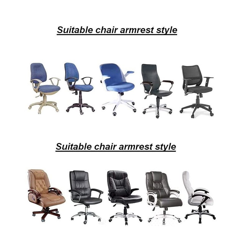Isccdy Removable Washable Office Chair Armrest Slipcovers Covers Pads (Black) - Image 3